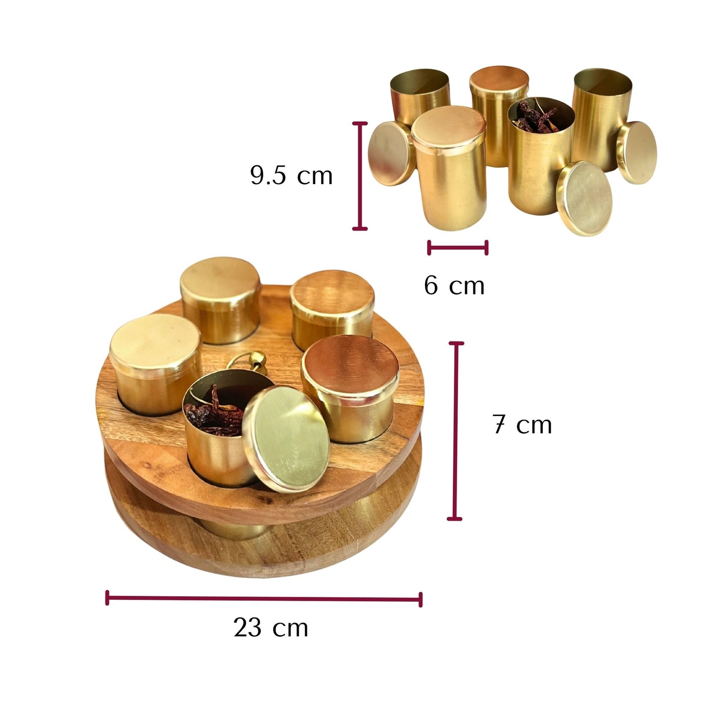 Wooden Masala Box