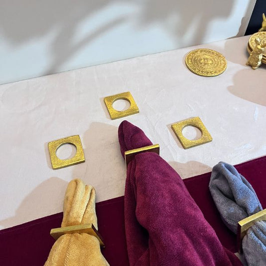 Modernist Napkin Rings - Set of 6