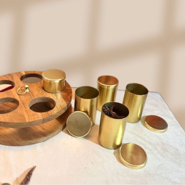 Wooden Masala Box