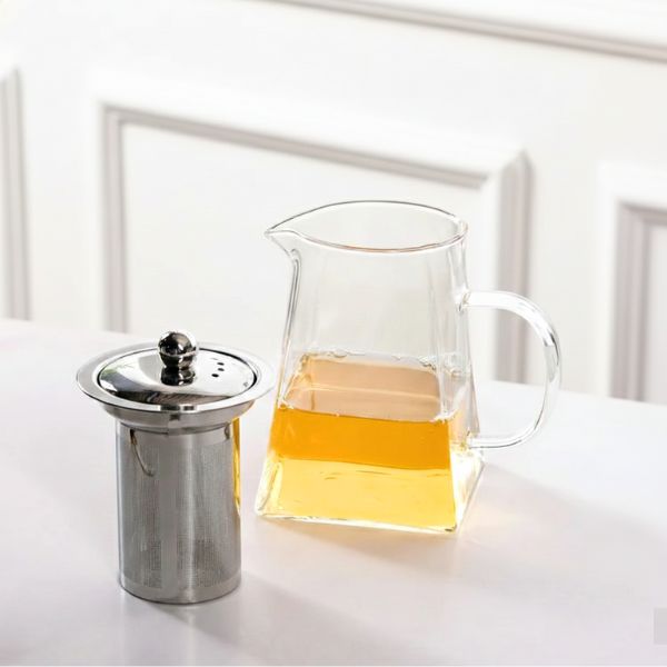 Glass Kettle With Tea Strainer Flame Safe