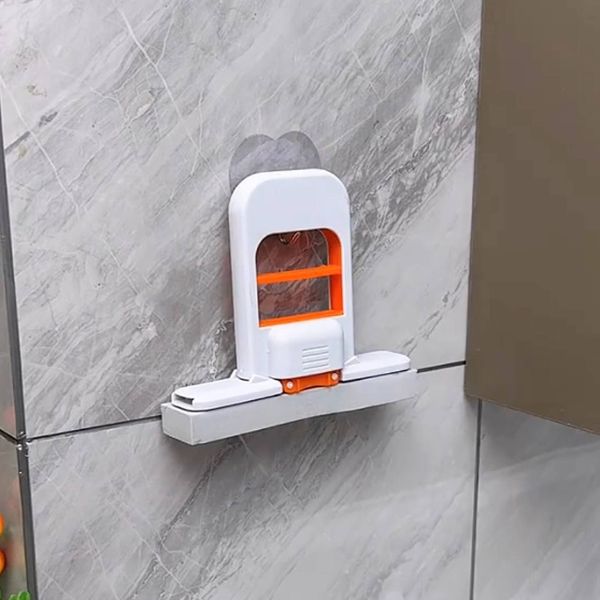 Space saving foldable sponge cleaner for countertops, windows and sinks