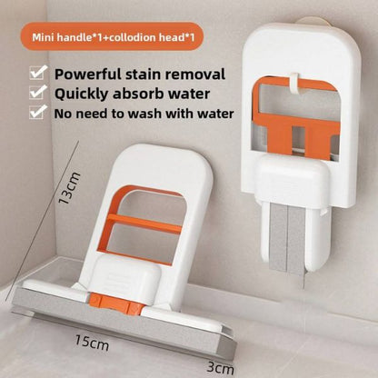 Mini Foldable Sponge Cleaner with Self-Wringing Handle