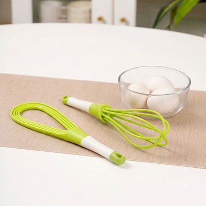 2 in 1 collapsible handheld whisk for mixing eggs, batter and sauces