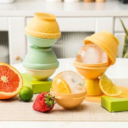 Silicone Round Ice Cube Ball Maker Mold Set of 3