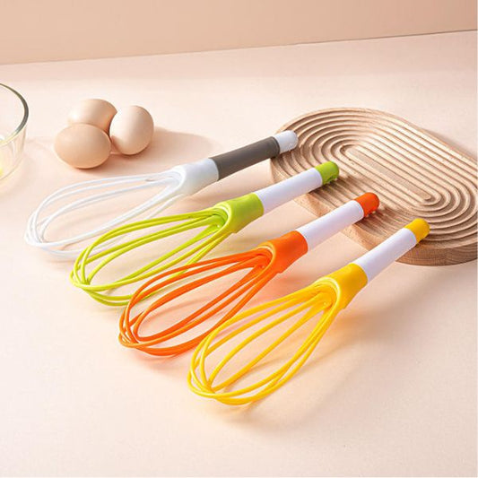 Twist balloon and flat whisk for baking and everyday cooking tasks