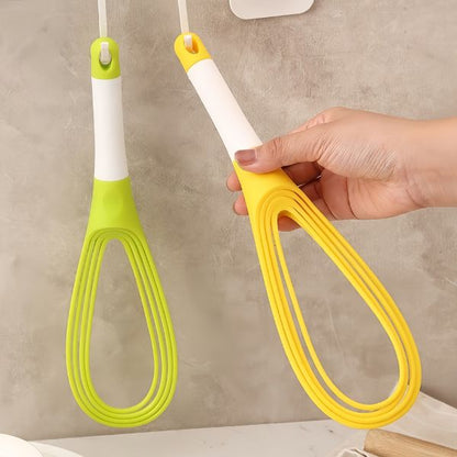 Silicone coated kitchen whisk safe for non stick cookware and bakeware