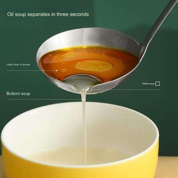 Stainless Steel Grease Separator Spoon Ladle for Cooking