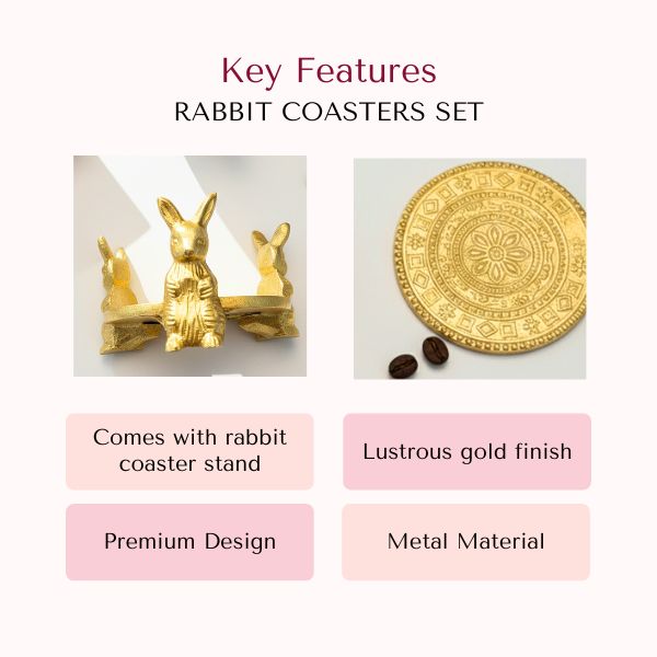 Rabbit Coasters Set