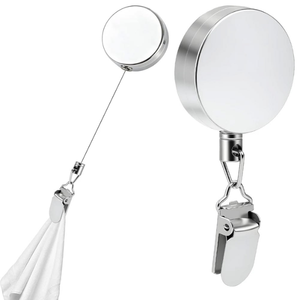 Retractable Dish Towel Holder Clip Stainless Steel