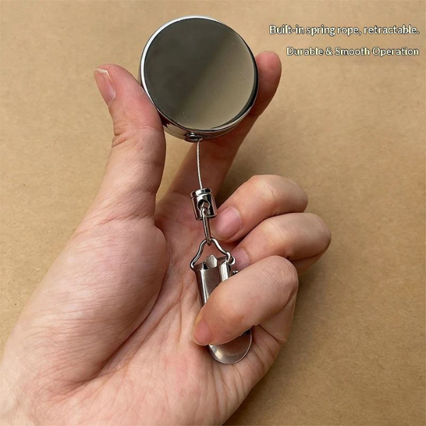 Retractable Dish Towel Holder Clip Stainless Steel