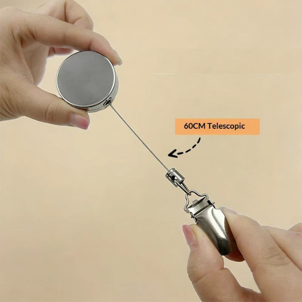 Retractable Dish Towel Holder Clip Stainless Steel