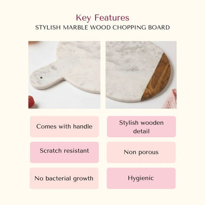 Stylish Marble Wood Chopping Board