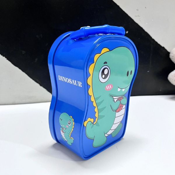 Cute Attractive Cartoon Dinosaur Piggy Bank with Security Lock & Keys for Kids