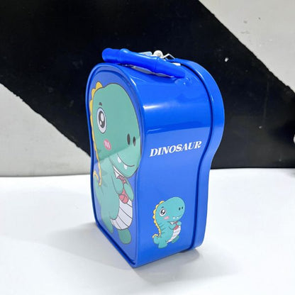 Cute Attractive Cartoon Dinosaur Piggy Bank with Security Lock & Keys for Kids