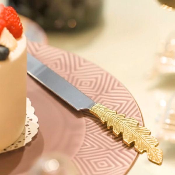 Golden Feather Serving Spoon Set of 5