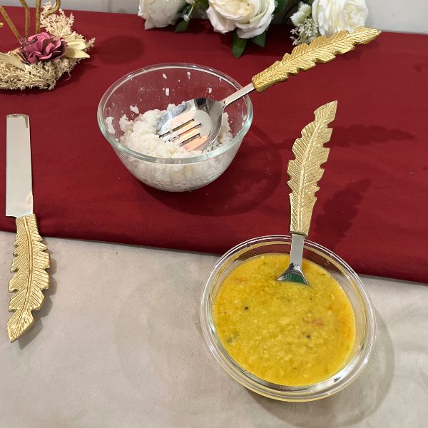 Golden Feather Serving Spoon Set of 5