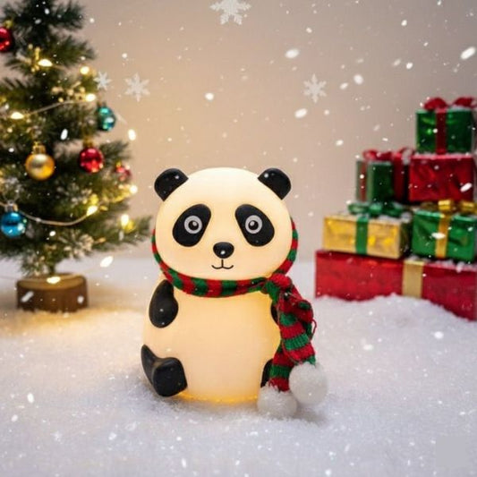 Rechargeable Silicone Panda Night Light Lamp for Kids