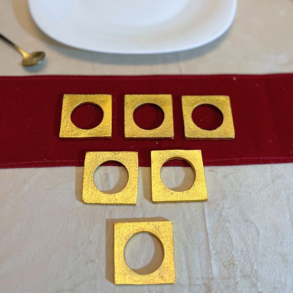 Modernist Napkin Rings - Set of 6