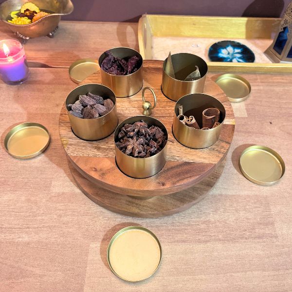 Wooden Masala Box