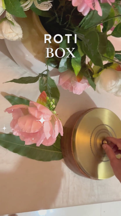 Wooden Roti Box with Tong